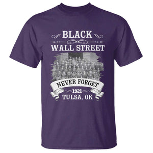 Never Forget Black Wall Street 1921 T Shirt Tulsa Oklahoma Black History Month TS11 Purple Print Your Wear