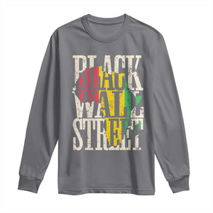 Black Wall Street Long Sleeve Shirt Tulsa Oklahoma Black History Month Africa Map TS11 Charcoal Print Your Wear