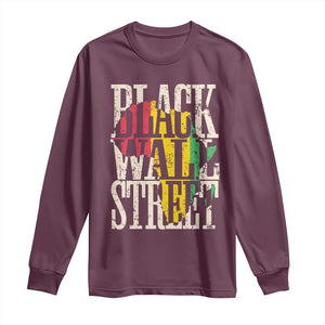 Black Wall Street Long Sleeve Shirt Tulsa Oklahoma Black History Month Africa Map TS11 Maroon Print Your Wear