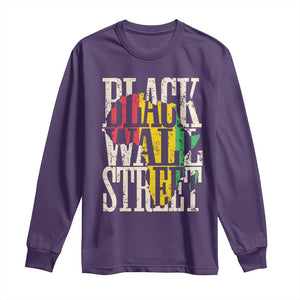 Black Wall Street Long Sleeve Shirt Tulsa Oklahoma Black History Month Africa Map TS11 Purple Print Your Wear