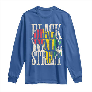 Black Wall Street Long Sleeve Shirt Tulsa Oklahoma Black History Month Africa Map TS11 Royal Blue Print Your Wear