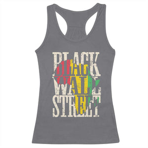 Black Wall Street Racerback Tank Top Tulsa Oklahoma Black History Month Africa Map TS11 Charcoal Print Your Wear