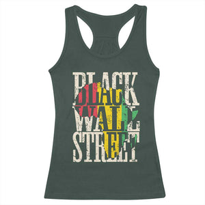 Black Wall Street Racerback Tank Top Tulsa Oklahoma Black History Month Africa Map TS11 Dark Forest Green Print Your Wear