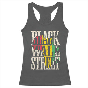 Black Wall Street Racerback Tank Top Tulsa Oklahoma Black History Month Africa Map TS11 Dark Heather Print Your Wear