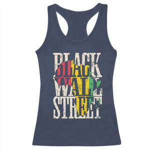 Black Wall Street Racerback Tank Top Tulsa Oklahoma Black History Month Africa Map TS11 Navy Print Your Wear