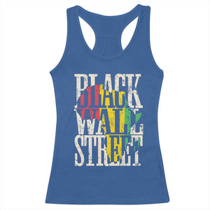 Black Wall Street Racerback Tank Top Tulsa Oklahoma Black History Month Africa Map TS11 Royal Blue Print Your Wear