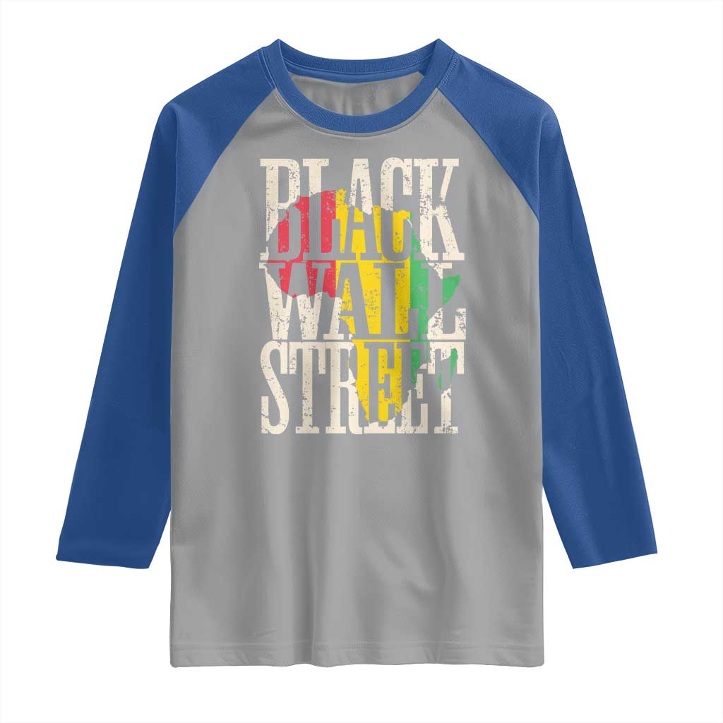 Black Wall Street Raglan Shirt Tulsa Oklahoma Black History Month Africa Map TS11 Sport Gray Royal Print Your Wear