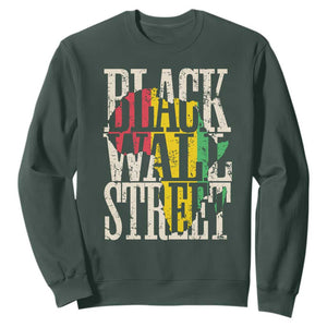 Black Wall Street Sweatshirt Tulsa Oklahoma Black History Month Africa Map TS11 Dark Forest Green Print Your Wear