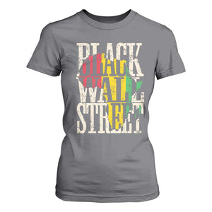 Black Wall Street T Shirt For Women Tulsa Oklahoma Black History Month Africa Map TS11 Charcoal Print Your Wear