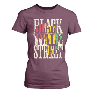 Black Wall Street T Shirt For Women Tulsa Oklahoma Black History Month Africa Map TS11 Maroon Print Your Wear