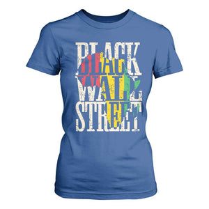 Black Wall Street T Shirt For Women Tulsa Oklahoma Black History Month Africa Map TS11 Royal Blue Print Your Wear