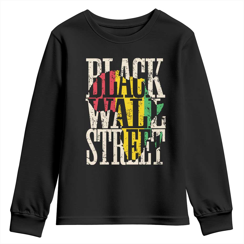 Black Wall Street Youth Sweatshirt Tulsa Oklahoma Black History Month Africa Map TS11 Black Print Your Wear