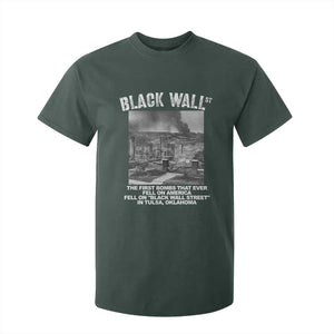 Black Wall Street First Bombs T Shirt For Kid Tulsa Oklahoma Black History Month TS11 Dark Forest Green Print Your Wear