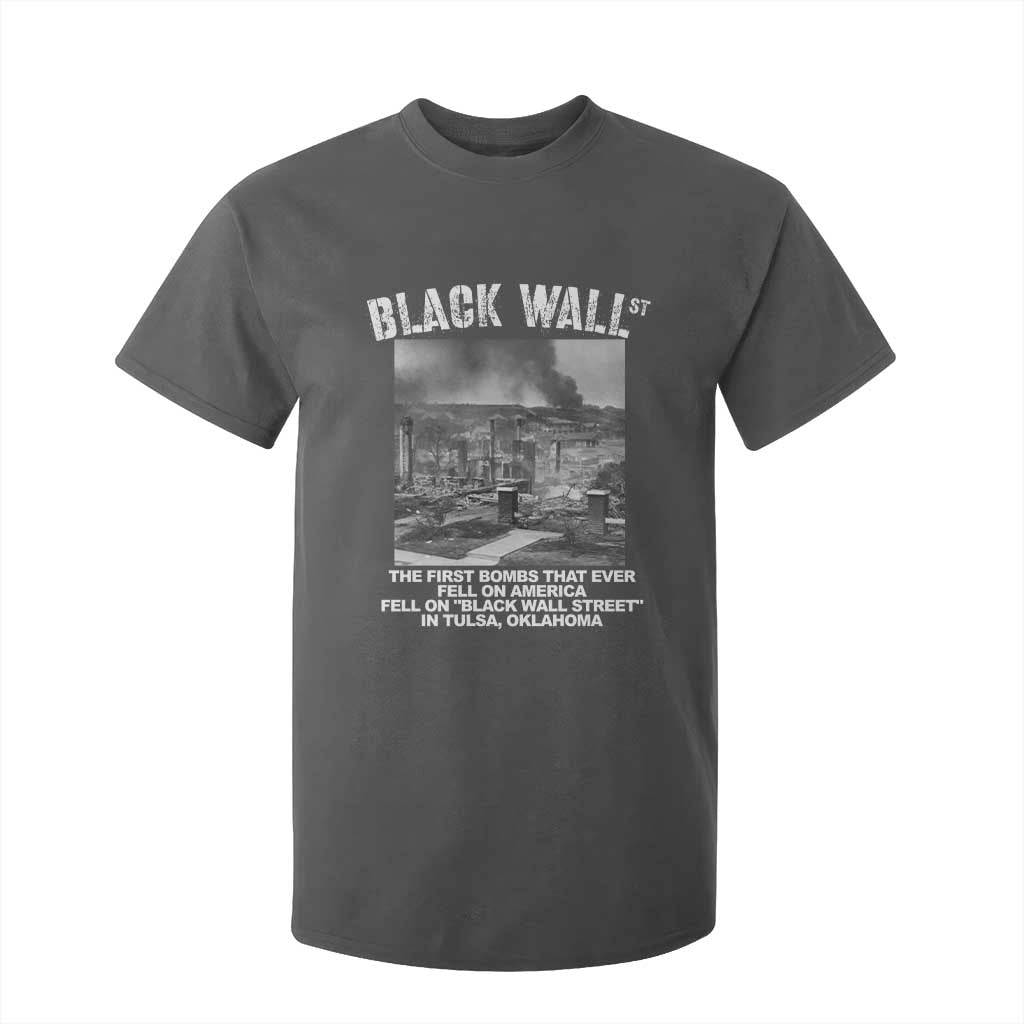 Black Wall Street First Bombs T Shirt For Kid Tulsa Oklahoma Black History Month TS11 Dark Heather Print Your Wear