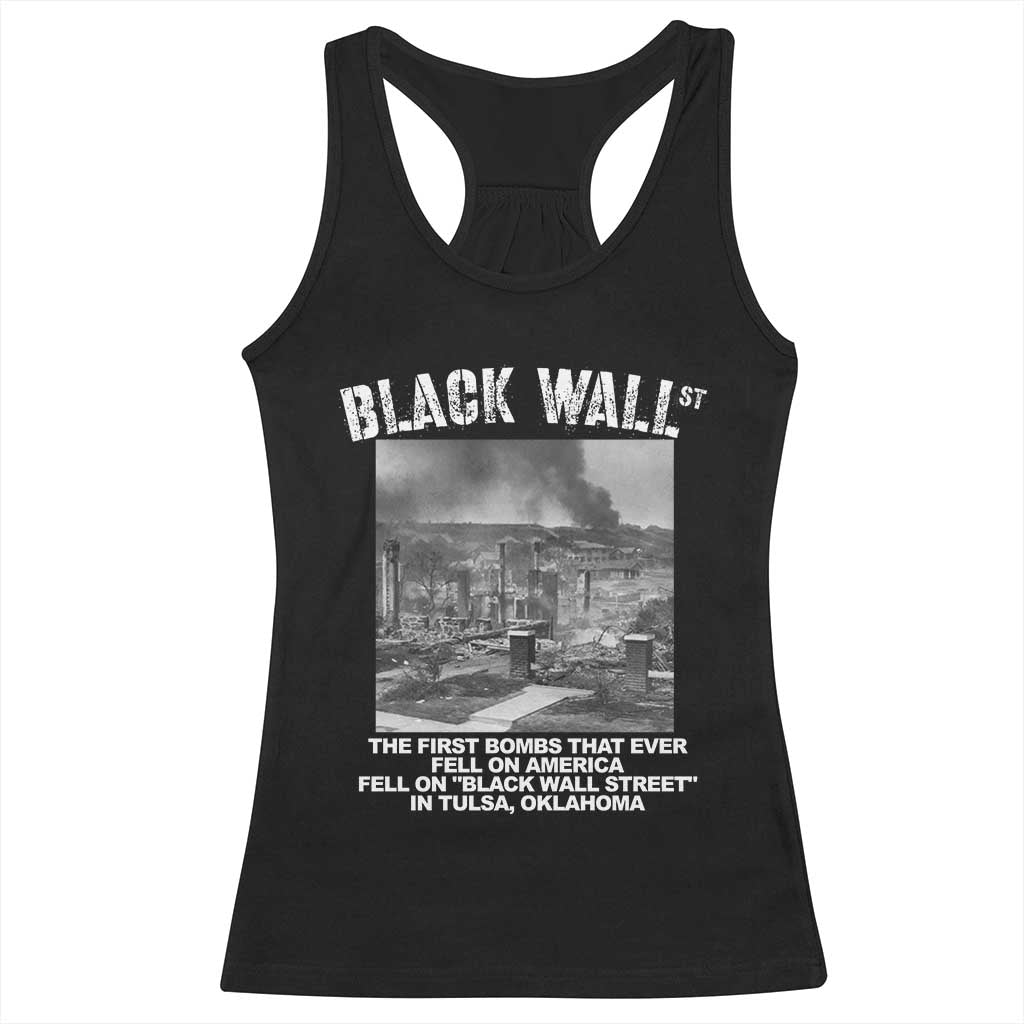 Black Wall Street First Bombs Racerback Tank Top Tulsa Oklahoma Black History Month TS11 Black Print Your Wear