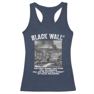 Black Wall Street First Bombs Racerback Tank Top Tulsa Oklahoma Black History Month TS11 Navy Print Your Wear