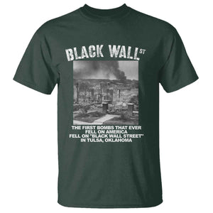 Black Wall Street First Bombs T Shirt Tulsa Oklahoma Black History Month TS11 Dark Forest Green Print Your Wear