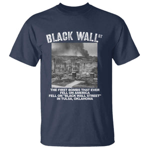 Black Wall Street First Bombs T Shirt Tulsa Oklahoma Black History Month TS11 Navy Print Your Wear