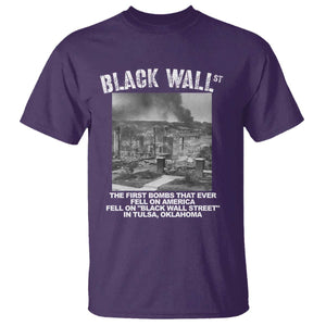 Black Wall Street First Bombs T Shirt Tulsa Oklahoma Black History Month TS11 Purple Print Your Wear