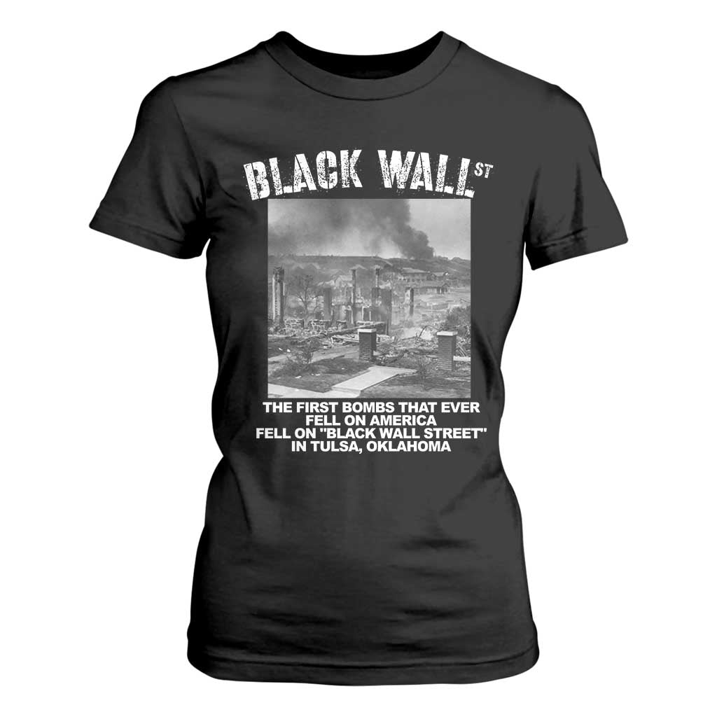 Black Wall Street First Bombs T Shirt For Women Tulsa Oklahoma Black History Month TS11 Black Print Your Wear