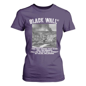 Black Wall Street First Bombs T Shirt For Women Tulsa Oklahoma Black History Month TS11 Purple Print Your Wear