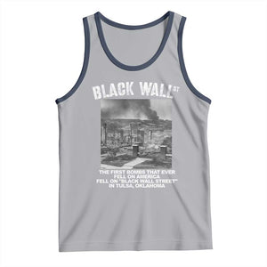 Black Wall Street First Bombs Tank Top Tulsa Oklahoma Black History Month TS11 Athletic Heather Navy Print Your Wear