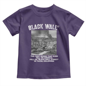 Black Wall Street First Bombs Toddler T Shirt Tulsa Oklahoma Black History Month TS11 Purple Print Your Wear