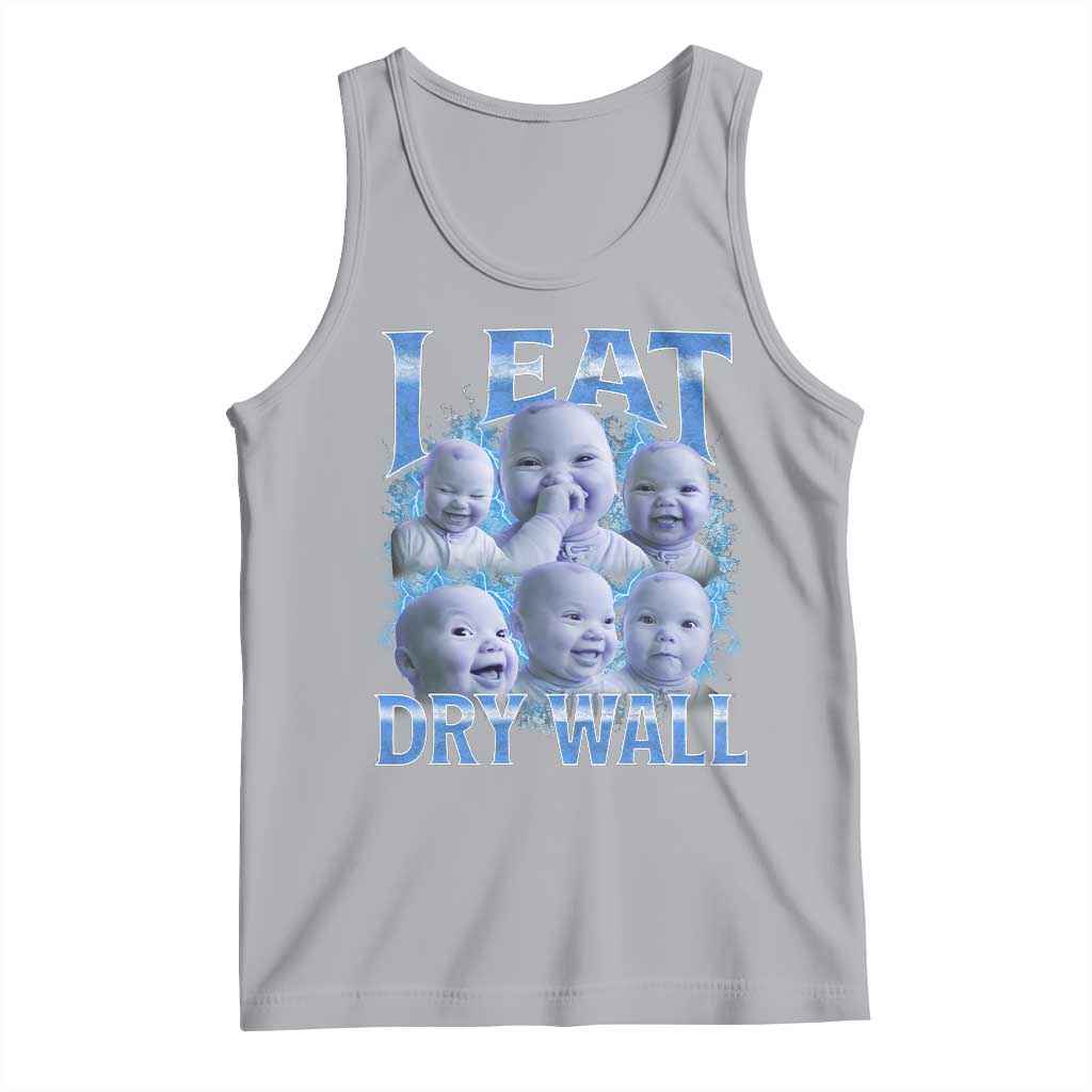 Funny AI Baby Meme Laughing Tank Top I Eat Dry Wall Baby Brainrot TS11 Athletic Heather Print Your Wear