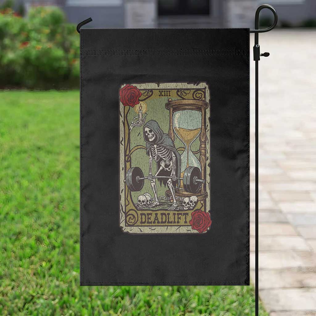Funny Tarot Card Deadlifts Gym Workout Skeleton Garden Flag TS11 Print Your Wear