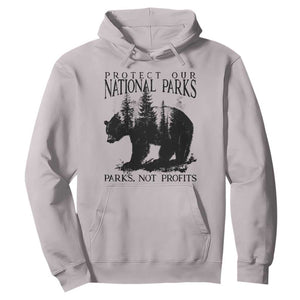 Protect Our National Parks Not Profits Hoodie Vintage Forest Bear TS11 Ice Gray Print Your Wear