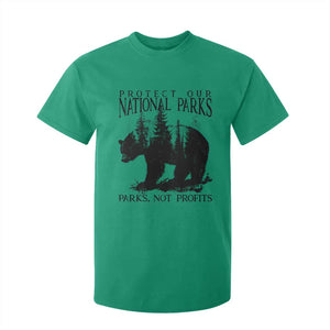 Protect Our National Parks Not Profits T Shirt For Kid Vintage Forest Bear TS11 Irish Green Print Your Wear