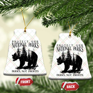 Protect Our National Parks Not Profits Ceramic Ornament Vintage Forest Bear TS11 Print Your Wear