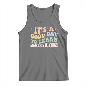 Funny It's A Good Day To Learn Women's History Tank Top Sparkle Star TS11 Black Heather Print Your Wear