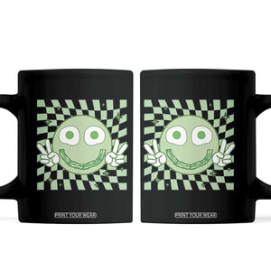 Funny Green Smile Face Eggs Bacon Breakfast St Patrick's Day Coffee Mug TS11 Black Print Your Wear