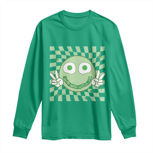 Funny Green Smile Face Eggs Bacon Breakfast St Patrick's Day Long Sleeve Shirt TS11 Irish Green Print Your Wear