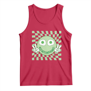 Funny Green Smile Face Eggs Bacon Breakfast St Patrick's Day Tank Top TS11 Red Print Your Wear