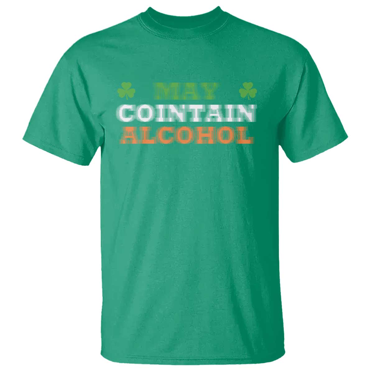 Funny May Contain Alcohol T Shirt Irish Beer Drinking St Patrick's Day Shamrock TS11 Irish Green Print Your Wear