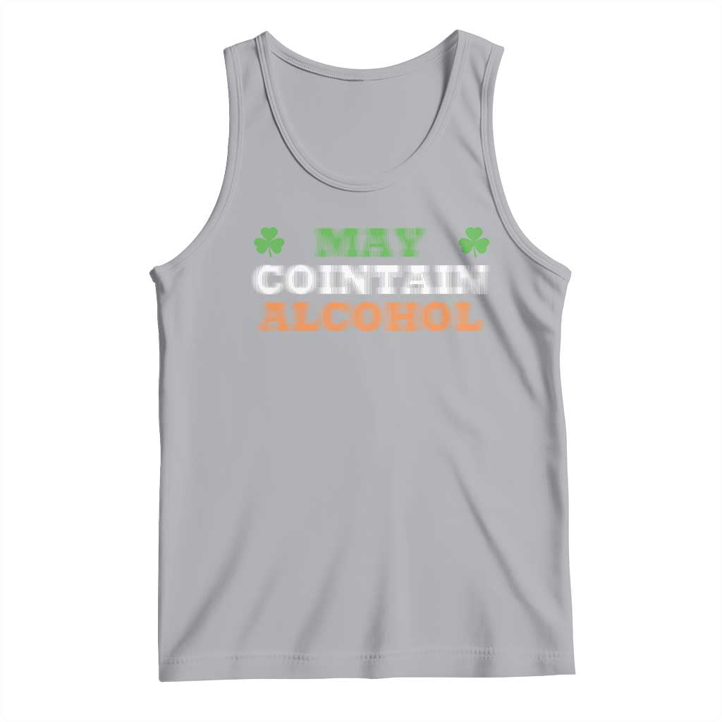 Funny May Contain Alcohol Tank Top Irish Beer Drinking St Patrick's Day Shamrock TS11 Athletic Heather Print Your Wear