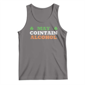Funny May Contain Alcohol Tank Top Irish Beer Drinking St Patrick's Day Shamrock TS11 Deep Heather Print Your Wear