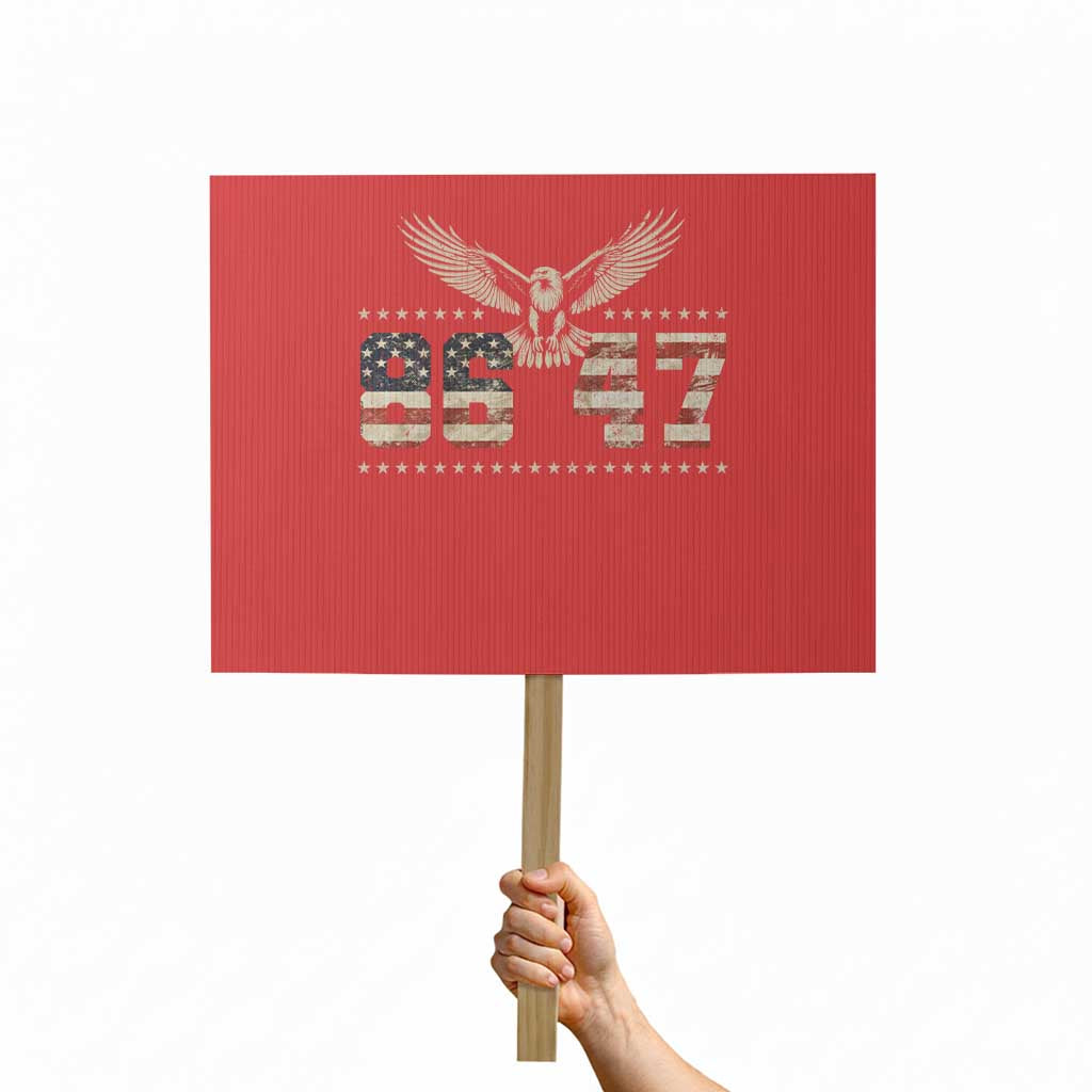 Funny Vintage 86 47 Protest Sign Eagle Vintage American Flag TS11 Horizontal 18
