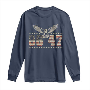 Funny Vintage 86 47 Long Sleeve Shirt Eagle Vintage American Flag TS11 Navy Print Your Wear