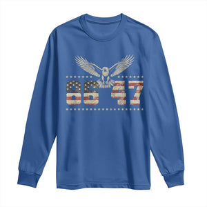 Funny Vintage 86 47 Long Sleeve Shirt Eagle Vintage American Flag TS11 Royal Blue Print Your Wear