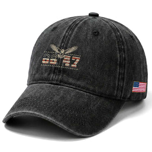 Funny Vintage 86 47 Washed Cotton Baseball Cap Eagle Vintage American Flag TS11 Print Your Wear