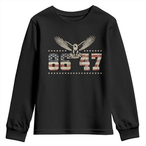 Funny Vintage 86 47 Youth Sweatshirt Eagle Vintage American Flag TS11 Black Print Your Wear
