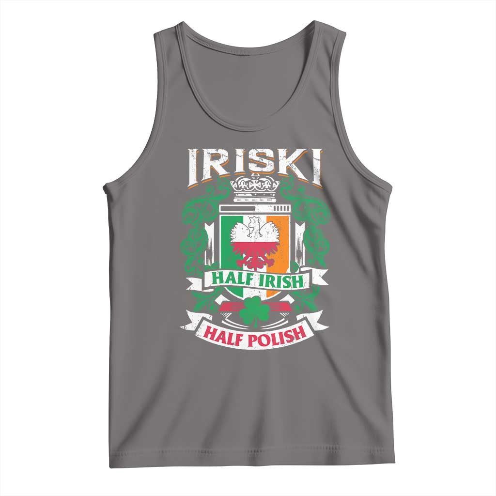 Iriski Half Irish Half Polish Tank Top Polish St Patricks Day Eagle TS11 Deep Heather Print Your Wear