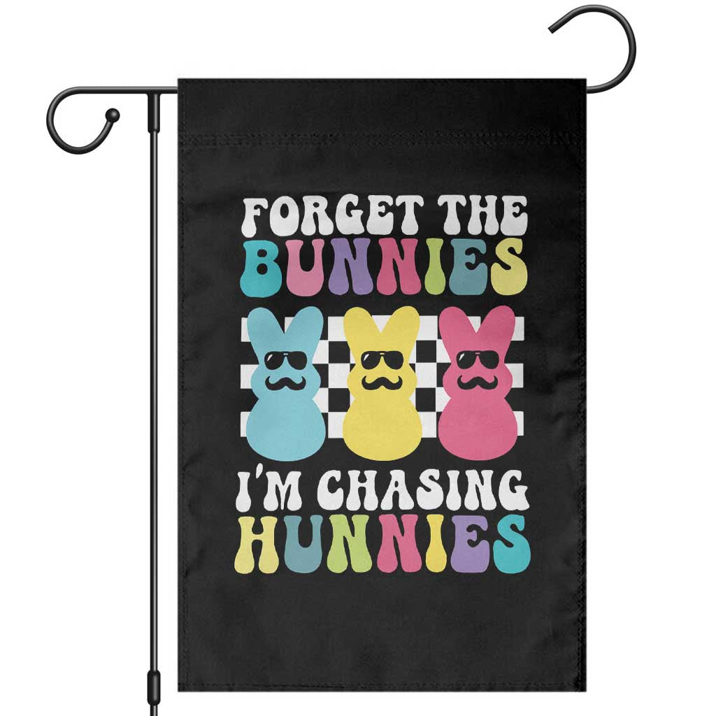 Funny Easter Forget The Bunnies I Am Chasing Hunnies Garden Flag TS11 Black Print Your Wear