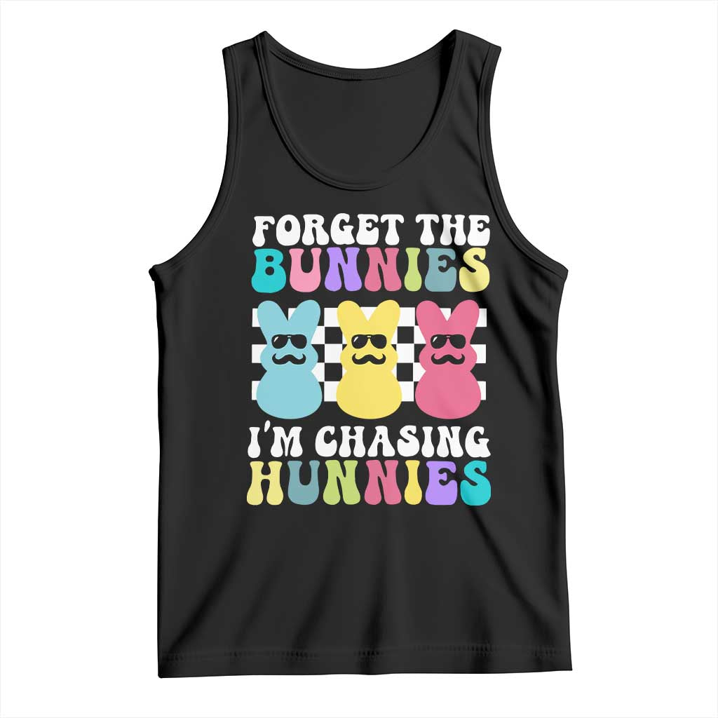 Funny Easter Forget The Bunnies I Am Chasing Hunnies Tank Top TS11 Black Print Your Wear