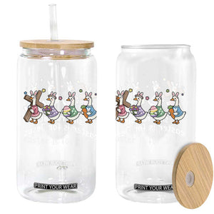 Funny Easter Day Silly Goose Glass Can Silly Rabbit Easter Is For Jesus TS11 Print Your Wear