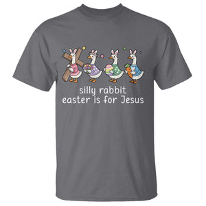 Funny Easter Day Silly Goose T Shirt Silly Rabbit Easter Is For Jesus TS11 Charcoal Print Your Wear