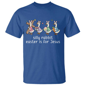 Funny Easter Day Silly Goose T Shirt Silly Rabbit Easter Is For Jesus TS11 Royal Blue Print Your Wear